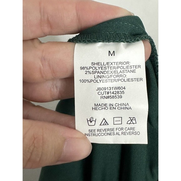 SPEECHLESS Green Half Sleeve Square Neck Mini Party Baby Doll Dress Sz M New - Picture 6 of 7